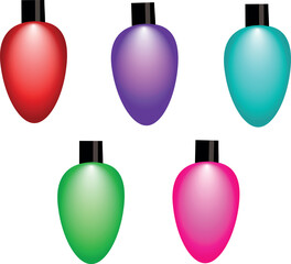 christmas decorations. Christmas Lights Vector, Christmas Vector, Santa Vector on transporent background