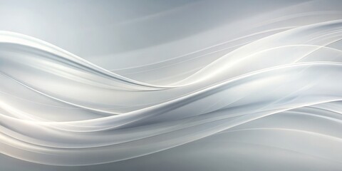 Fototapeta premium Abstract Gray Waves A Digital Composition of Flowing Lines and Subdued Light