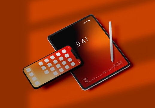 Tablet Plus Smartphone Mockup