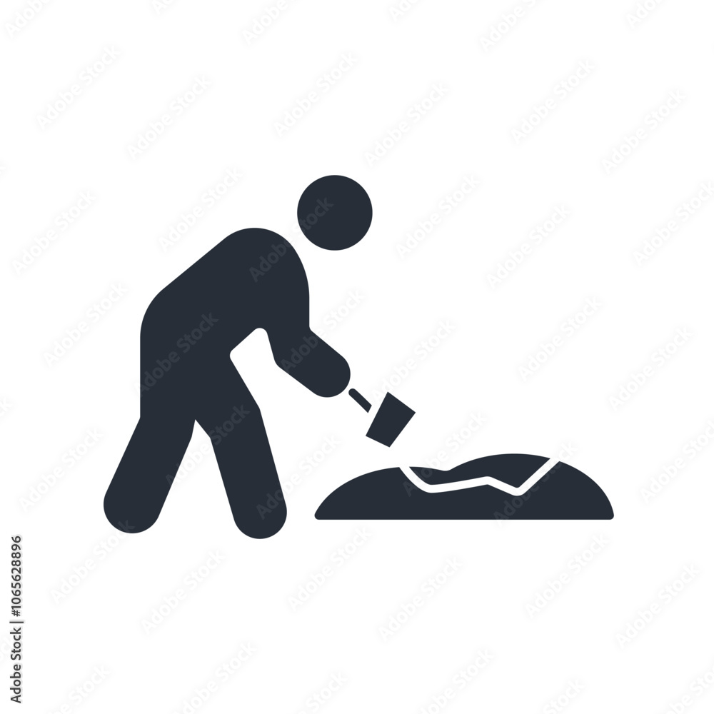 Poster work in progress icon. vector.editable stroke.linear style sign for use web design,logo.symbol illus