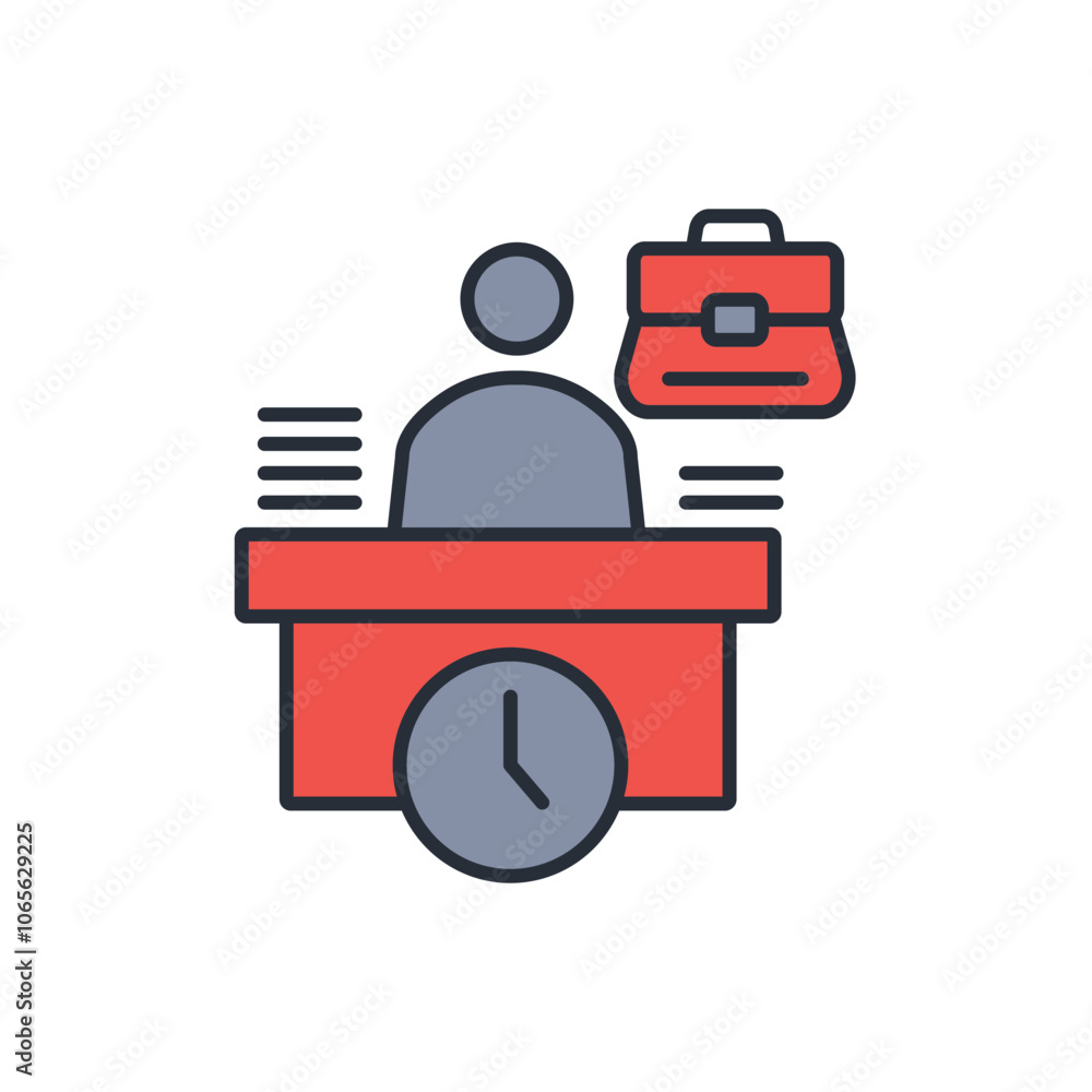 Poster workspace icon. vector.editable stroke.linear style sign for use web design,logo.symbol illustration
