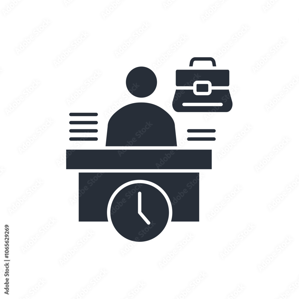 Poster workspace icon. vector.editable stroke.linear style sign for use web design,logo.symbol illustration