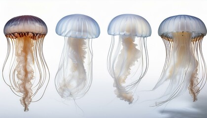 Jellyfish full body isolate on White background PNG