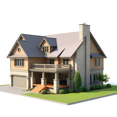 Modern 3D view of the house model.