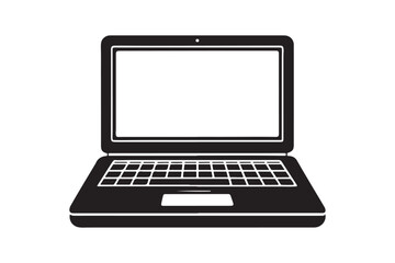 Laptop silhouette vector illustration, Laptop silhouette Bundle, Laptop silhouette vector