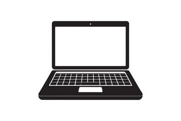 Laptop silhouette vector illustration, Laptop silhouette Bundle, Laptop silhouette vector