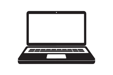 Laptop silhouette vector illustration, Laptop silhouette Bundle, Laptop silhouette vector