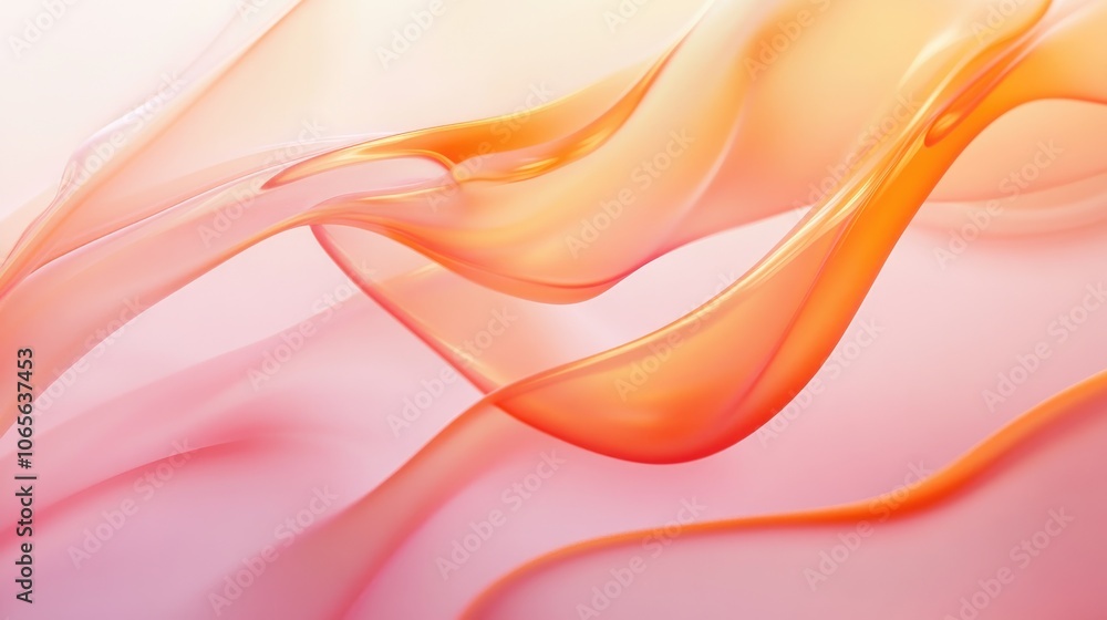 Poster a captivating visual featuring a dynamic gradient of orange and pink shades complemented by gentle f
