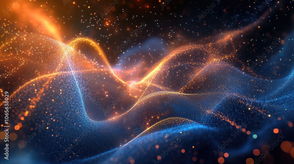 Aufkleber abstract background wallpaper featuring modern technology and dynamic particle effects