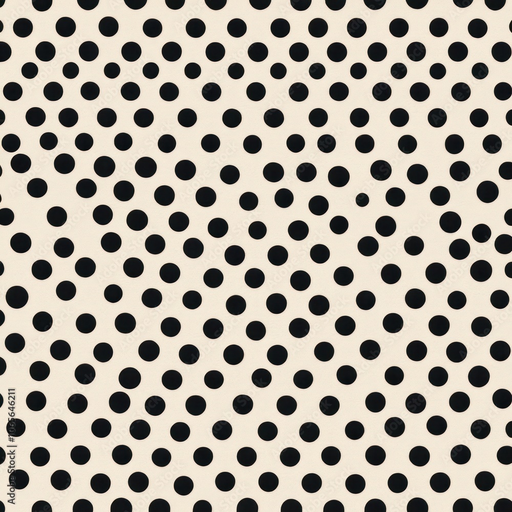 Aufkleber a pattern of evenly spaced black dots on a cream background suitable for design projects