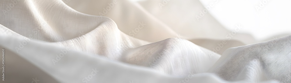 Poster close-up of white fabric with wrinkles and a grid pattern