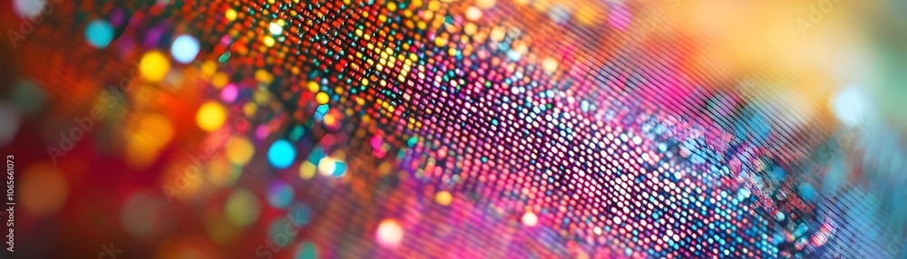Poster abstract pattern of colored lights and blurred circles