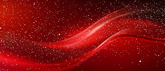 Vibrant Red Christmas Background with Sparkling Ornament Detail