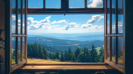 Fototapeta premium view through the window