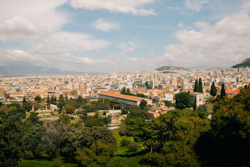 Obraz premium A view of Lycabettus Hill and the Ancient Marketplace of Athens, Greece