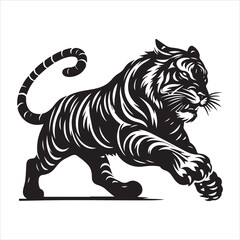 Obraz premium A Tiger Silhouette Vector