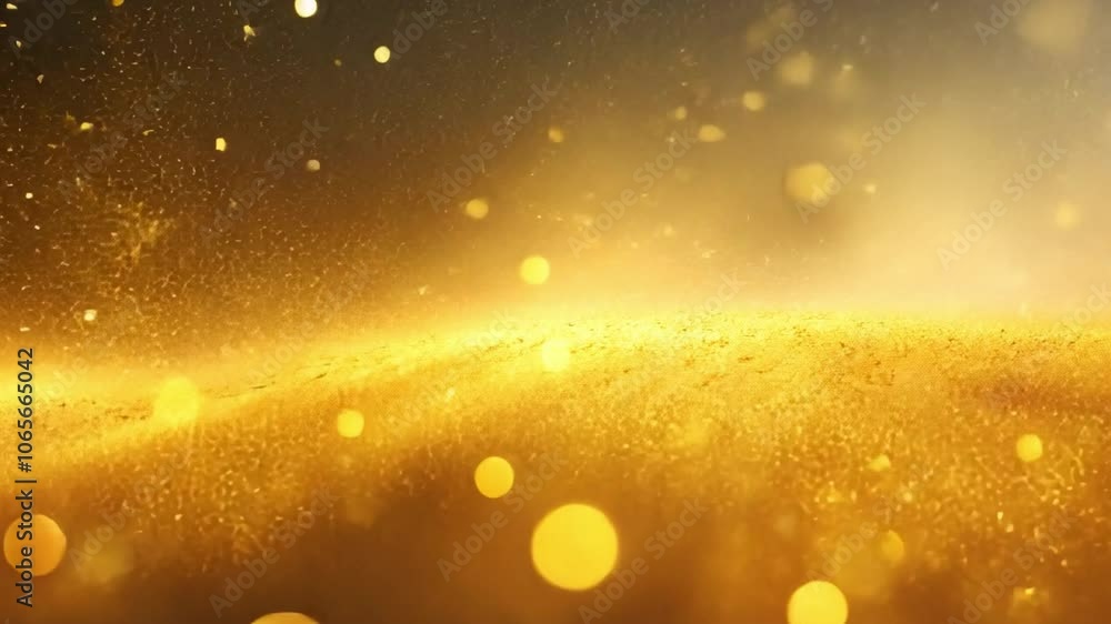 Leinwandbilder golden glitter abstract background: a shimmering, abstract background with a golden gradient, sparkl