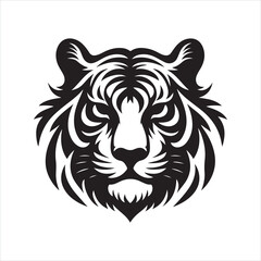 Obraz premium A Tiger Silhouette Vector
