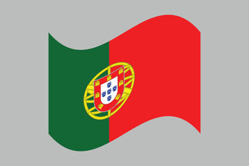 Obraz premium Portugal flag, The flag of Portugal, Flag of Portugal national country symbol illustration Vector, Rectangle Portugal flag illustration, Flat vector illustration 