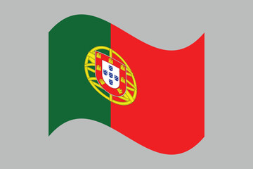 Obraz premium Portugal flag, The flag of Portugal, Flag of Portugal national country symbol illustration Vector, Rectangle Portugal flag illustration, Flat vector illustration 