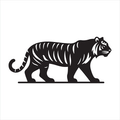 Obraz premium A Tiger Silhouette Vector