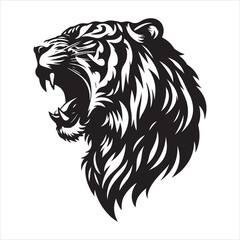 A Tiger Silhouette Vector