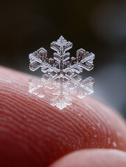 a snowflake on the tip of your finger