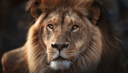 Fototapeta premium A close up of a lion