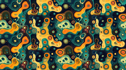 Naklejka premium Watercolor seamless pattern featuring vibrant exotic fish swimming among coral reefs ideal for summer themed designs