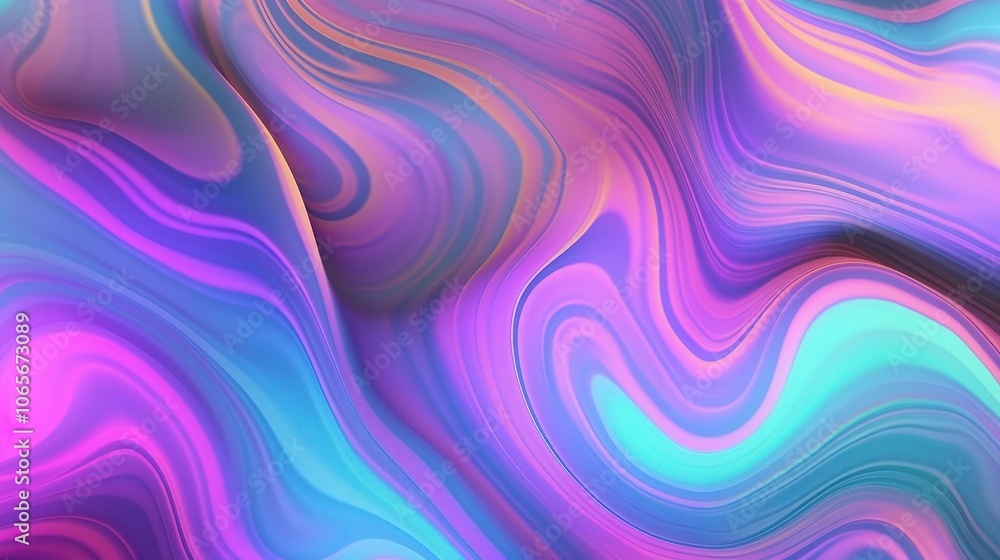 Poster Abstract Colorful Swirl Patterns in Fluid Design