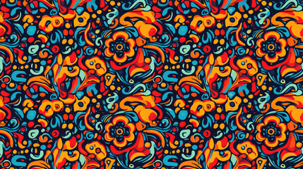 Obraz premium Seamless abstract texture pattern with vibrant colors and intricate designs for modern art projects graphic design textile prints