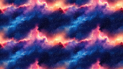 Obraz premium Brushed painted abstract background featuring seamless pattern of vibrant colors ideal for textile and wallpaper design