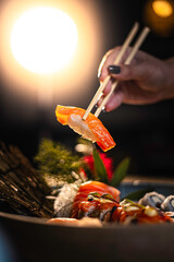 Chopsticks Holding Nigiri