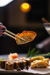 Guioza on Chopsticks