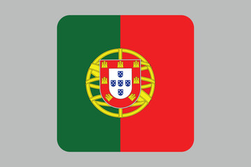 Obraz premium Portugal flag sign, Portugal flag vector graphic, Portugal country flag is a symbol of freedom, National Portugal flag, vector illustration 