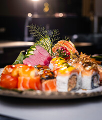 Sushi Mix Combo on a Plate