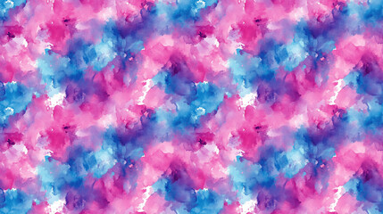 Fototapeta premium Colorful aquarelle seamless pattern featuring vivid pink purple and blue textures ideal for creative designs abstract vintage watercolor illustration