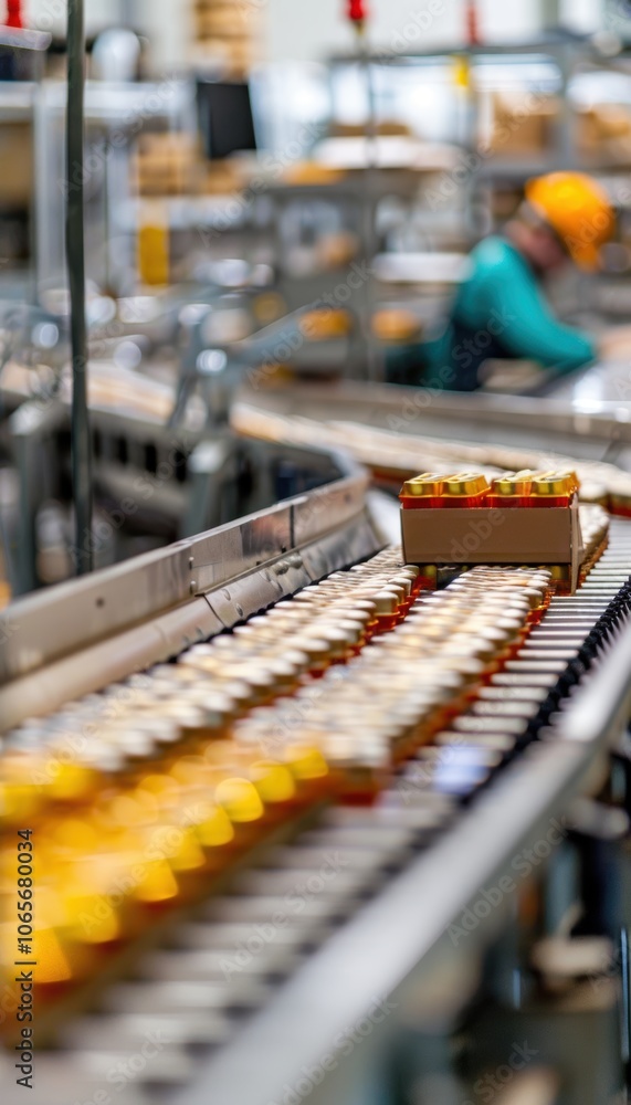 Aufkleber automated packaging system in food processing plant for efficient product shipment