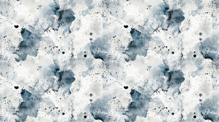 Fototapeta premium Seamless luxury silver and white paint splatter pattern on watercolor paper perfect for elegant design projects