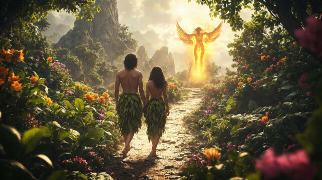 God expelled Adam and Eve from Paradise. Bible. Old Testament. Genesis.