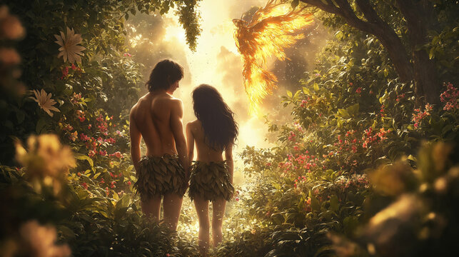 God expelled Adam and Eve from Paradise. Bible. Old Testament. Genesis.