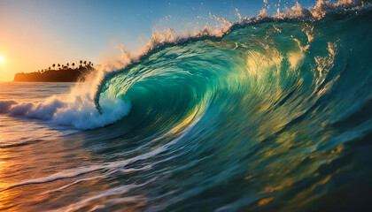 Illustration plage tropicale