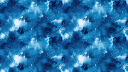 Obraz premium Seamless tie dye pattern featuring indigo blue hues with vibrant brushstrokes perfect for modern abstract art applications