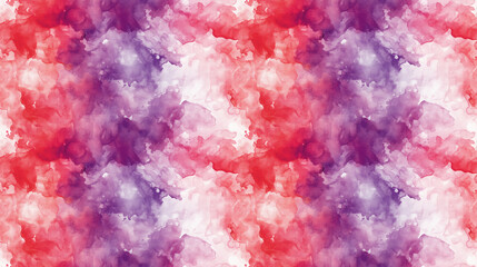 Fototapeta premium Seamless watercolor graffiti pattern featuring fluid red lilac and pink hues perfect for artistic backgrounds and textile designs