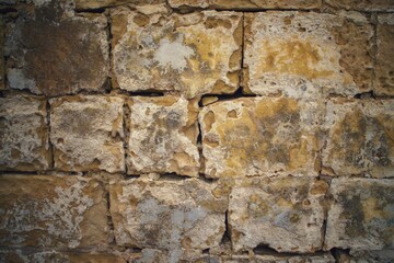 Fragment of an ancient stone wall.Background.