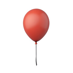 orange helium balloon. Birthday balloon flying for party and celebrations. Isolated on white background. Generative AI