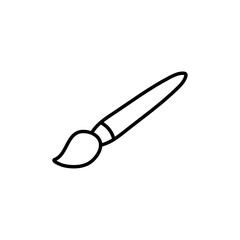 Brush icon Thin line flat illustration