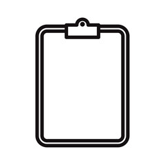 Clipboard icon Thin line flat illustration
