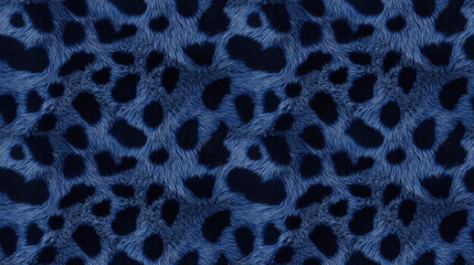 Obraz premium Seamless close up pattern featuring blue leopard skin design on indigo background ideal for textile and wallpaper applications