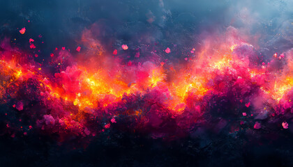 Naklejka premium Vibrant nebula in background